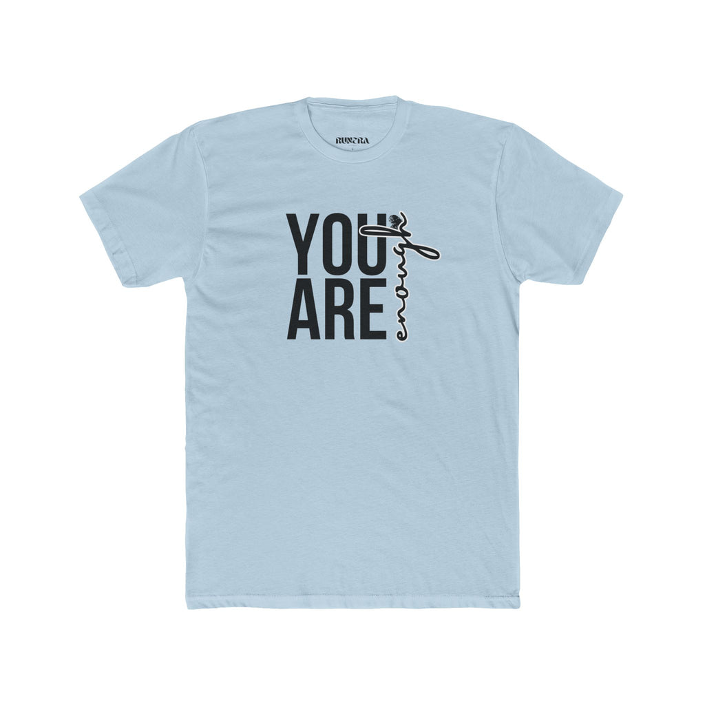 Inspirational Unisex Cotton Crew Tee - You Are Enough, Motivational Shirt, Gift for Friends, Positive Affirmation Apparel, Everyday Wear